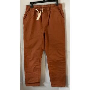 Prana woman's  Standard Fit Organic Cotton Stretch Pants Rust Orange Size Large